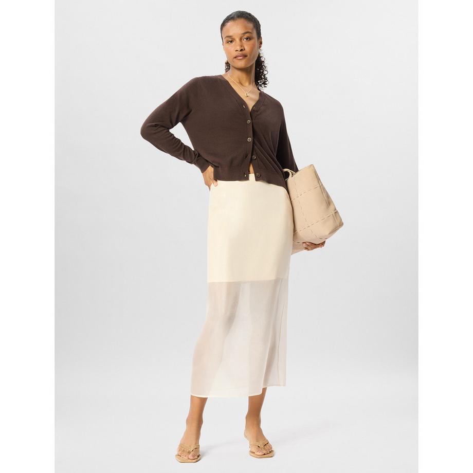 Whistles Organza Jupe midi avec surcouche transparente  