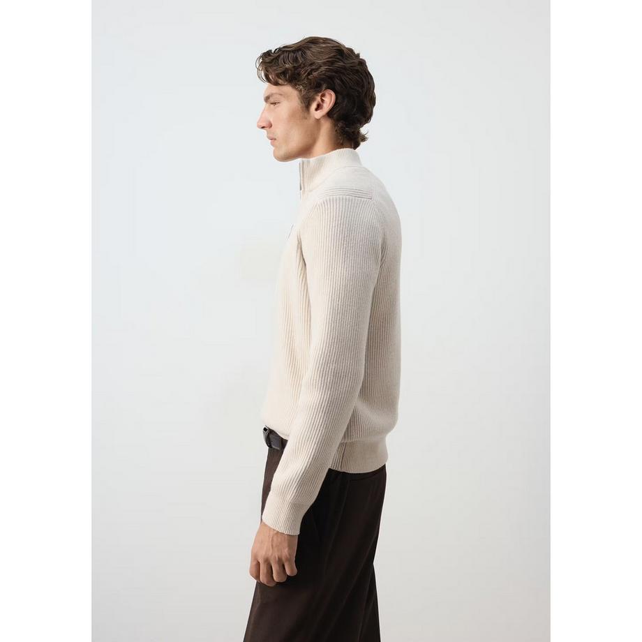 Mango Man PARKD Pull à Col Roulé et Demi-Zip  
