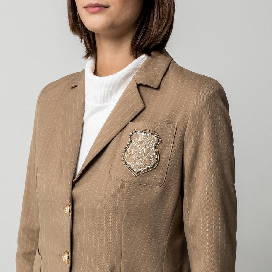 MORGAN Blazer à rayures fines avec patch orné  