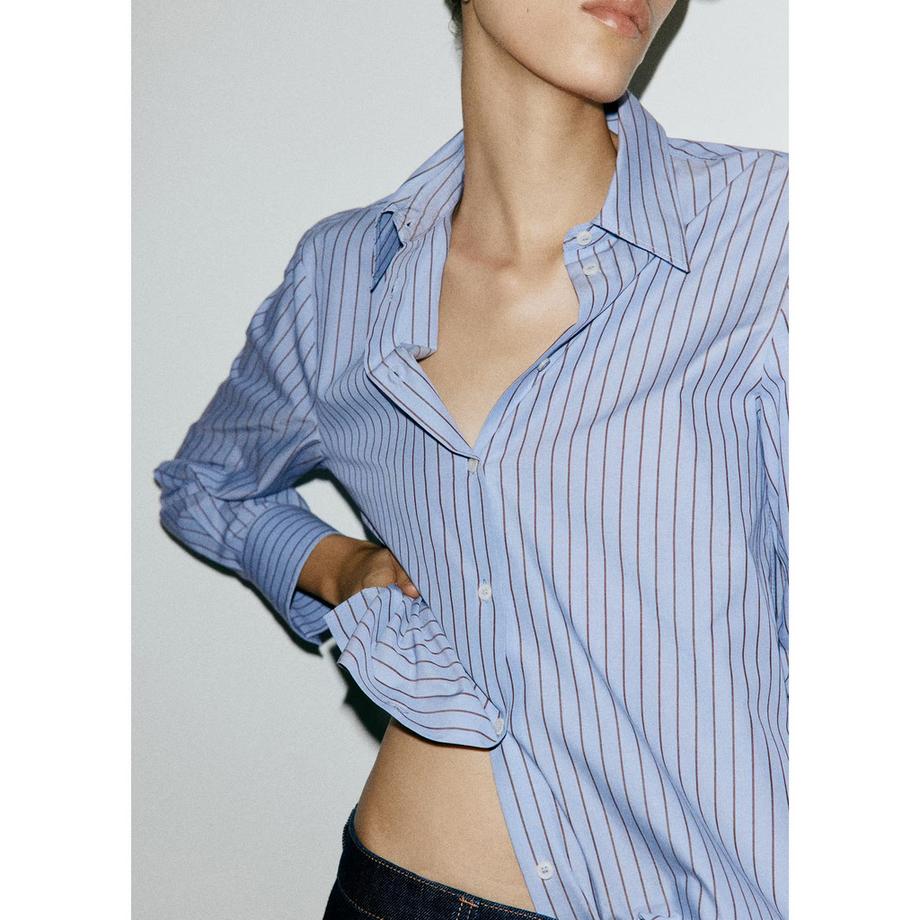 MANGO REGU Gestreifte Hemdbluse  