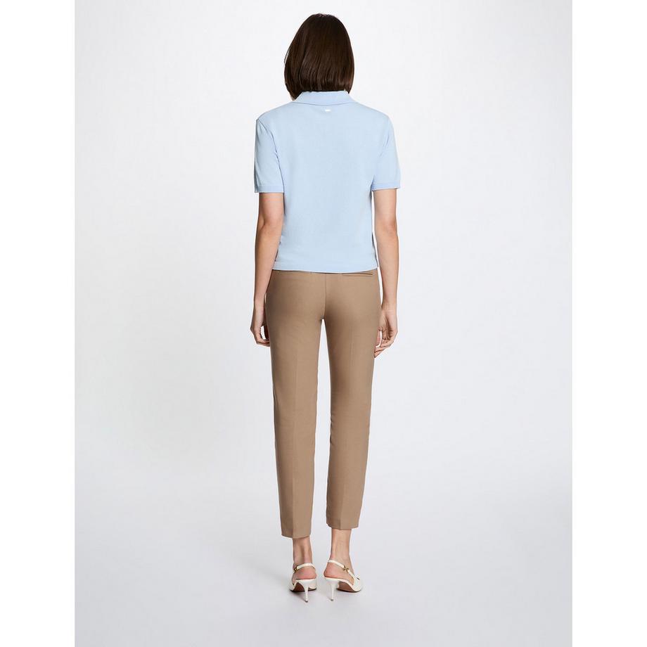 MORGAN Top a maglia maniche corte collo polo  