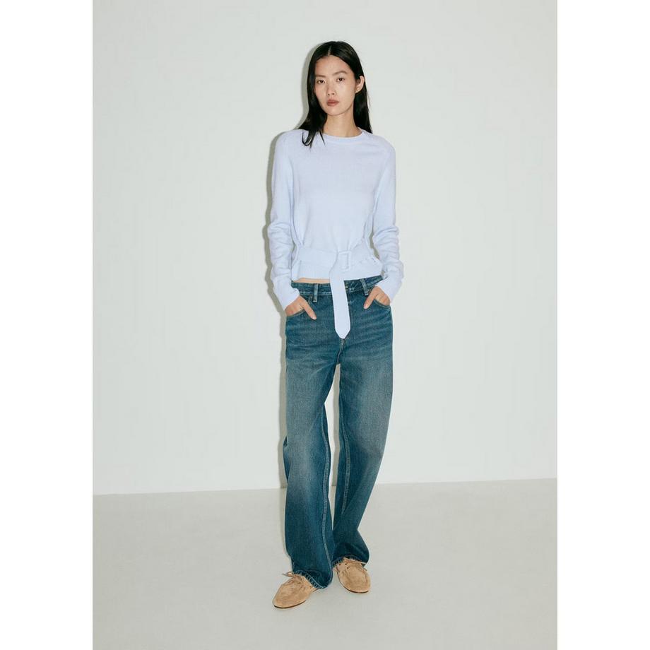 MANGO Limonci Pull à ceinture taille  