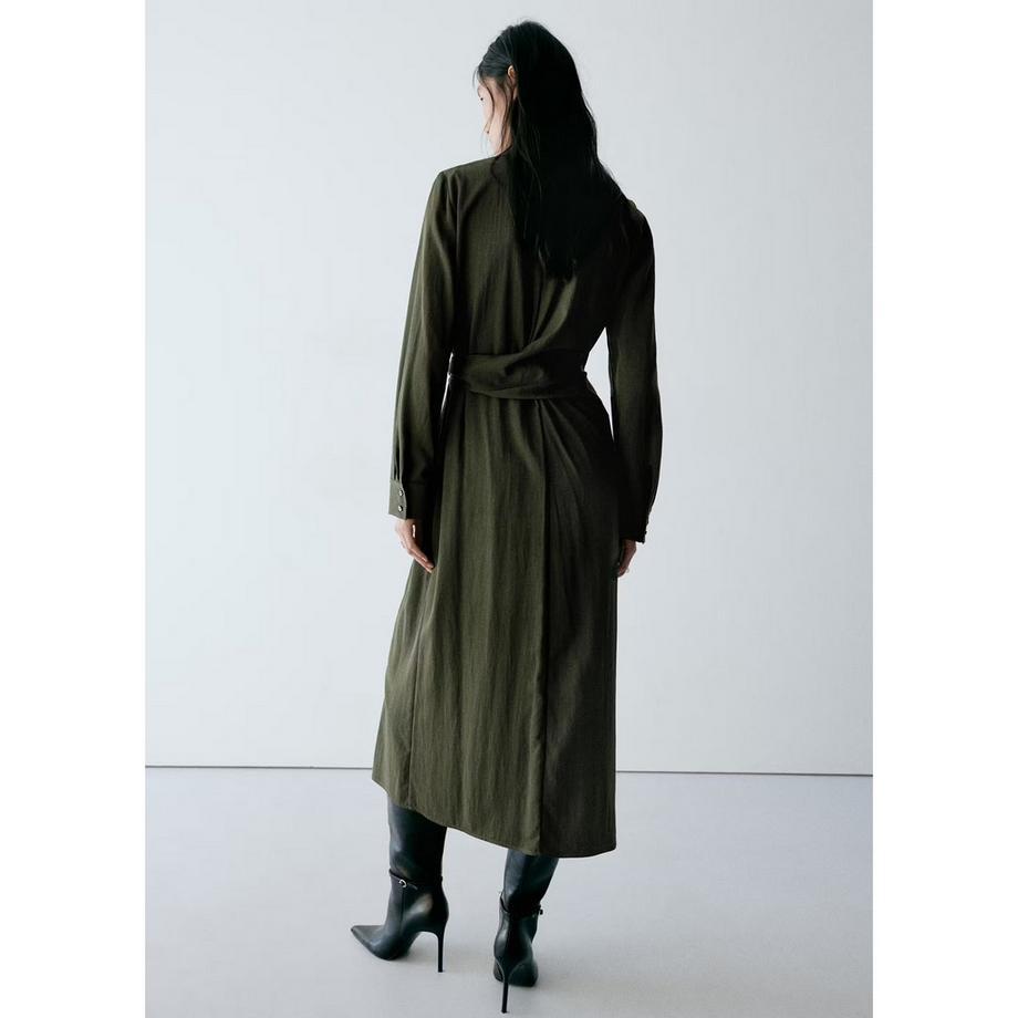 MANGO Murfy Hemd-Kleid mit Gürtel  