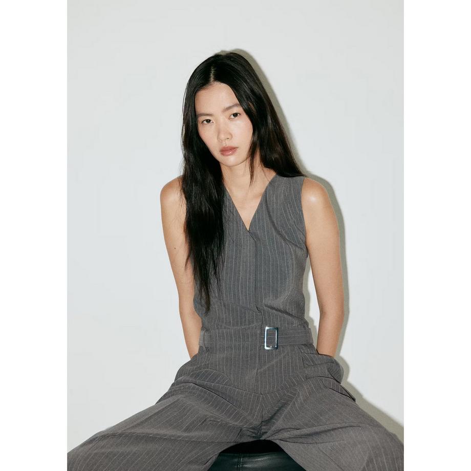 MANGO DAMI Overalls mit V-Ausschnitt und Weitbein  
