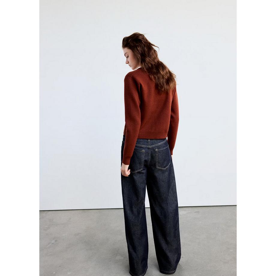 MANGO SHOOU Cardigan col en V avec boutons nœuds  