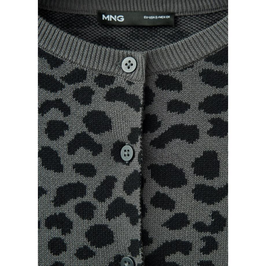 MANGO Cardigan Pantera Imprimé Léopard  