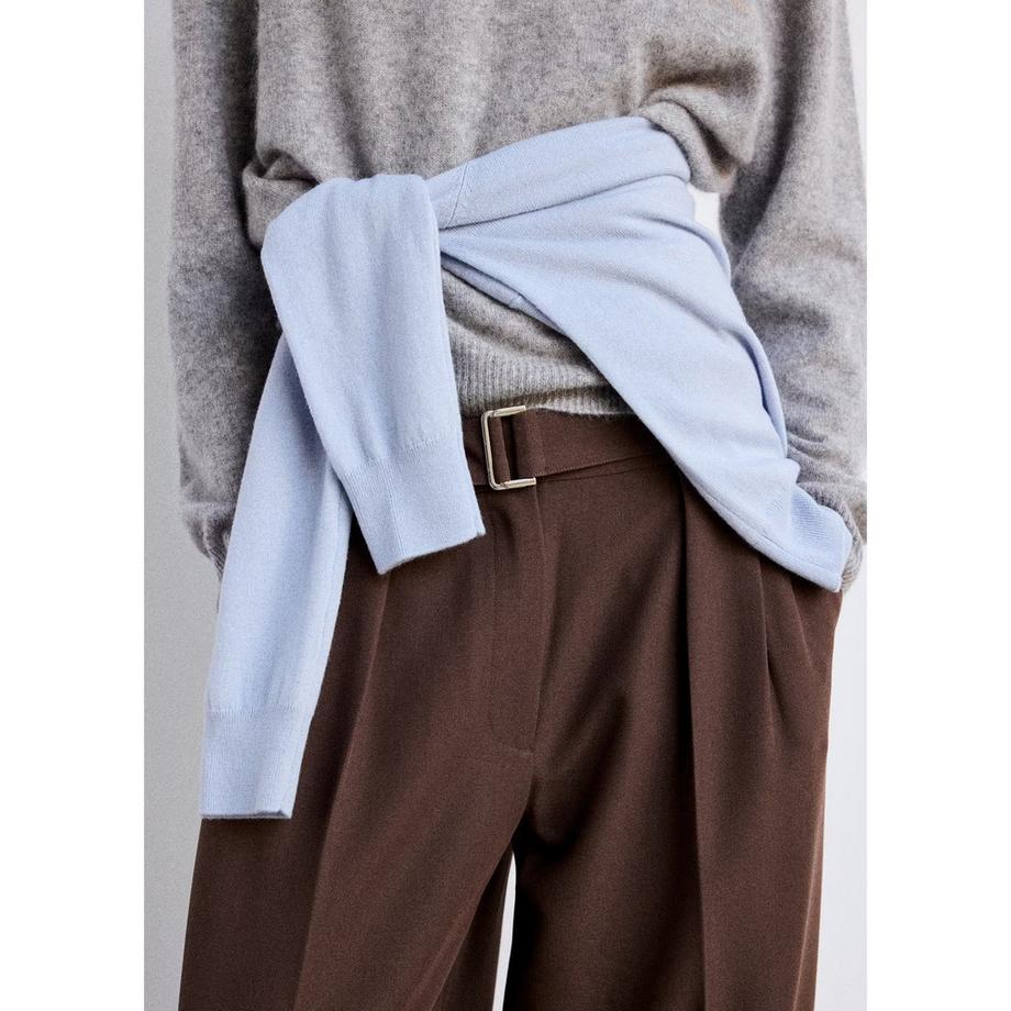 MANGO Pantaloni Brown a gamba larga  