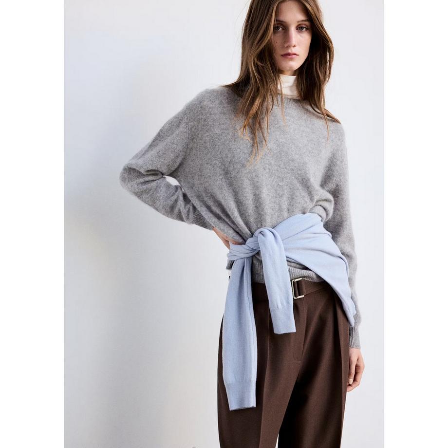 MANGO Pantaloni Brown a gamba larga  