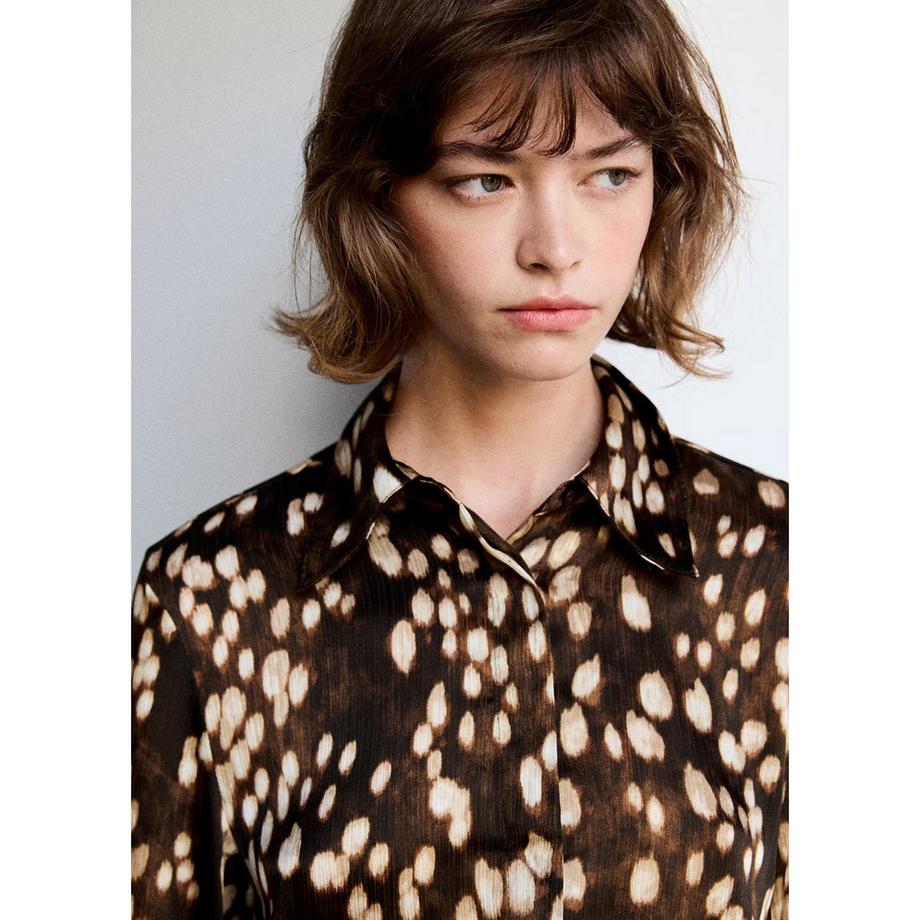 MANGO Camila Chemisier Manches Longues  