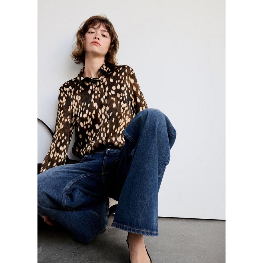 MANGO Camila Chemisier Manches Longues  