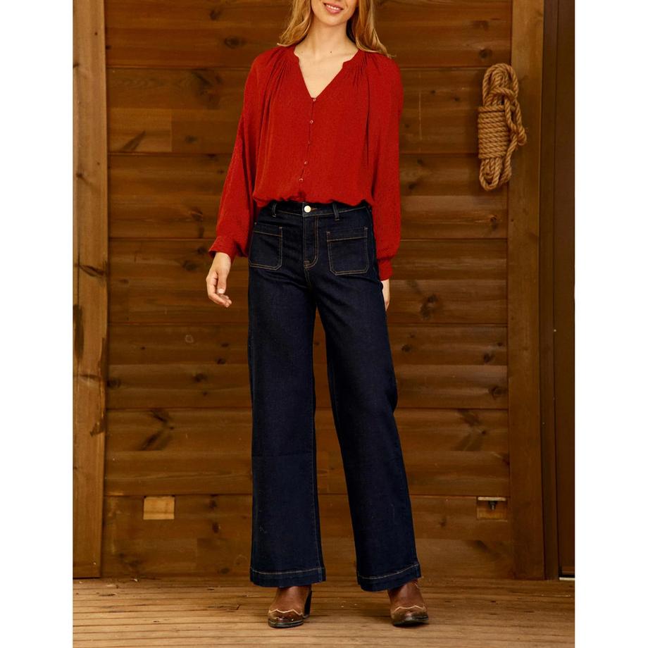 La Petite Etoile High Waist Flared Leg Jeans  