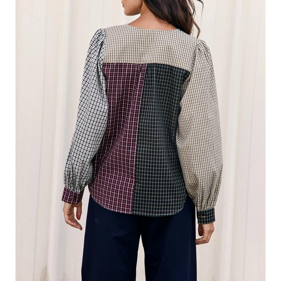 La Petite Etoile Patchwork Karo Bluse  