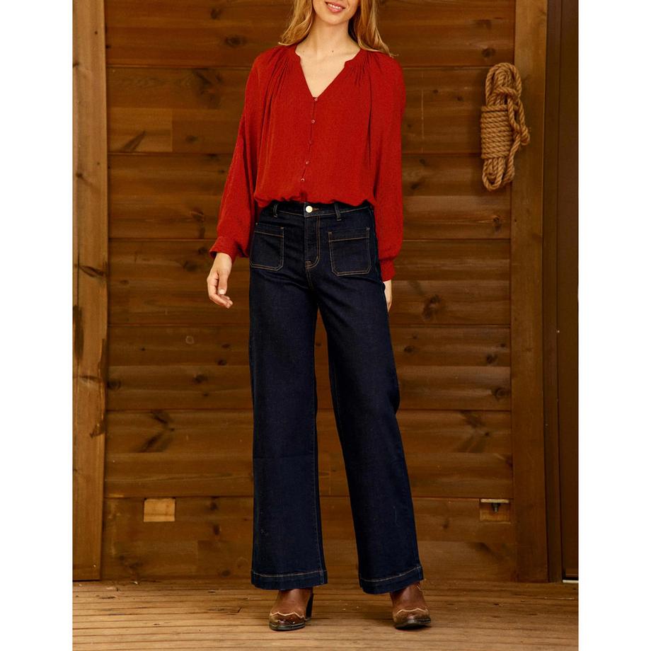 La Petite Etoile Blouse à manches longues avec broderie  