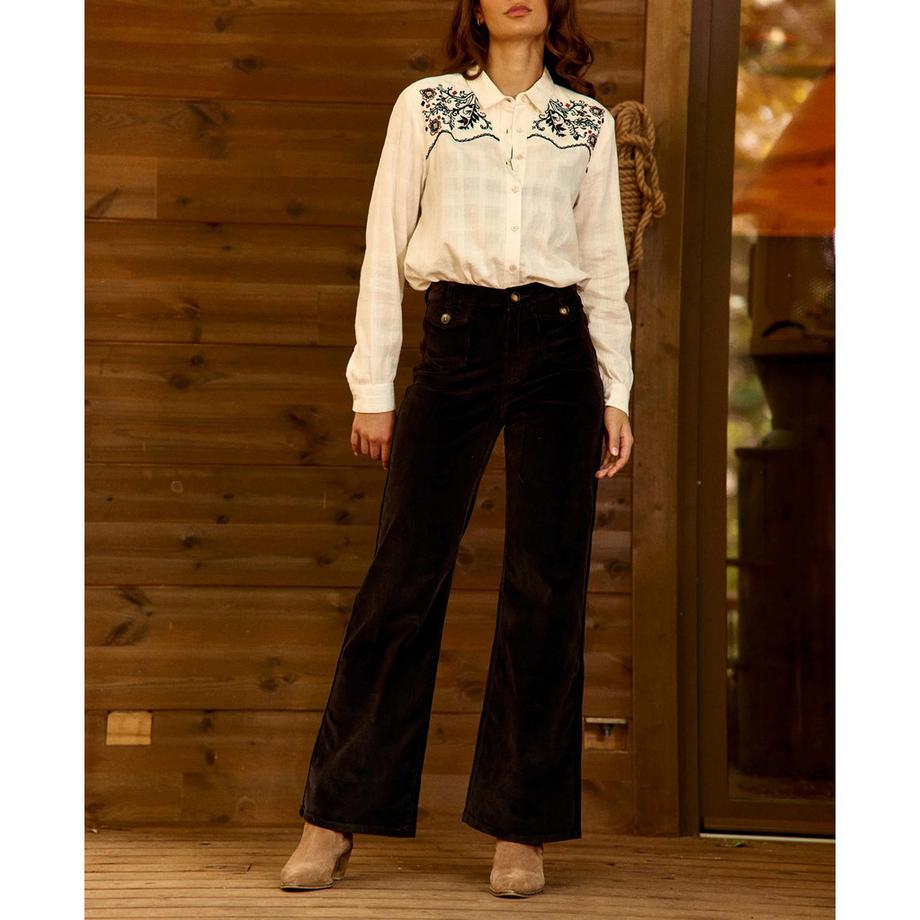 La Petite Etoile Blouse à manches longues brodée  