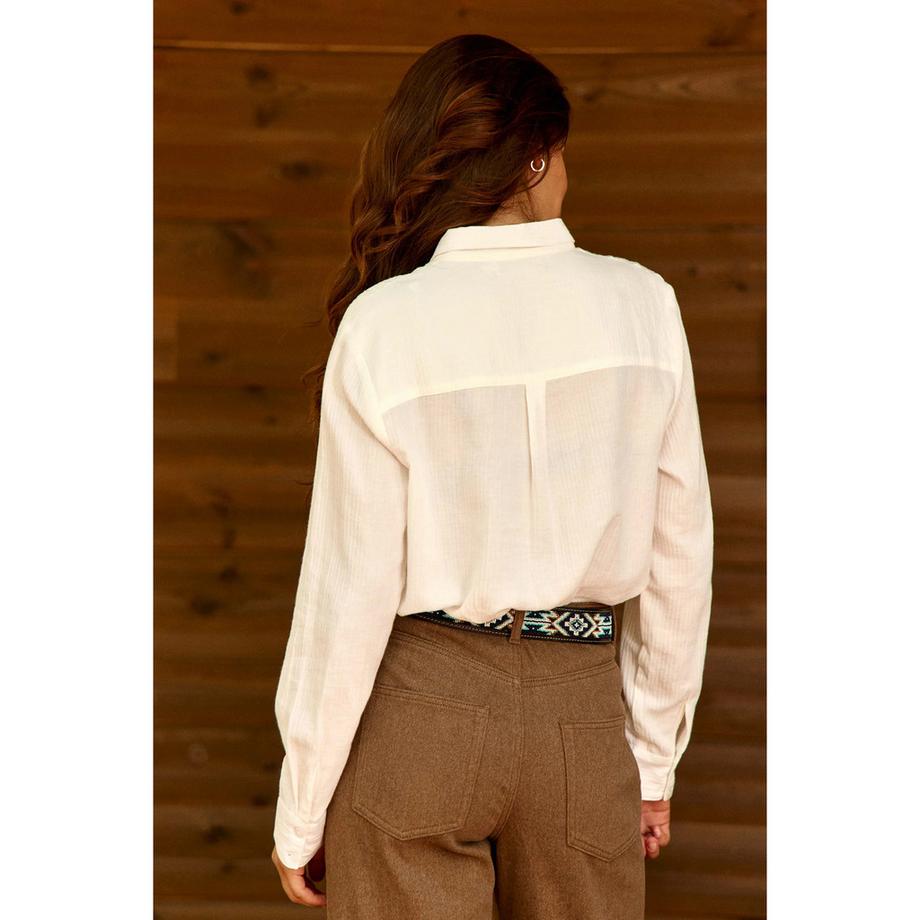 La Petite Etoile Blouse à manches longues avec poche brodée  