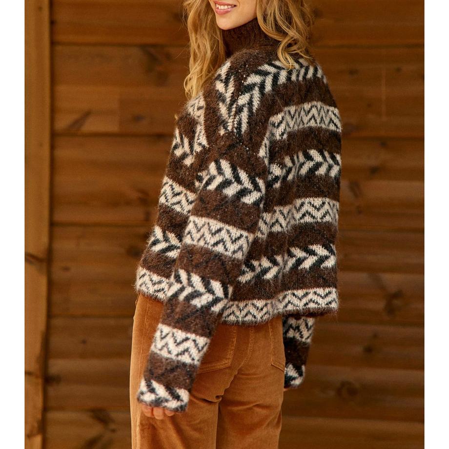 La Petite Etoile Maglione collo alto Fair Isle  