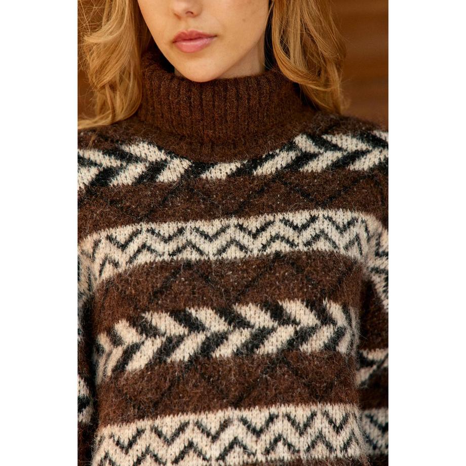 La Petite Etoile Maglione collo alto Fair Isle  
