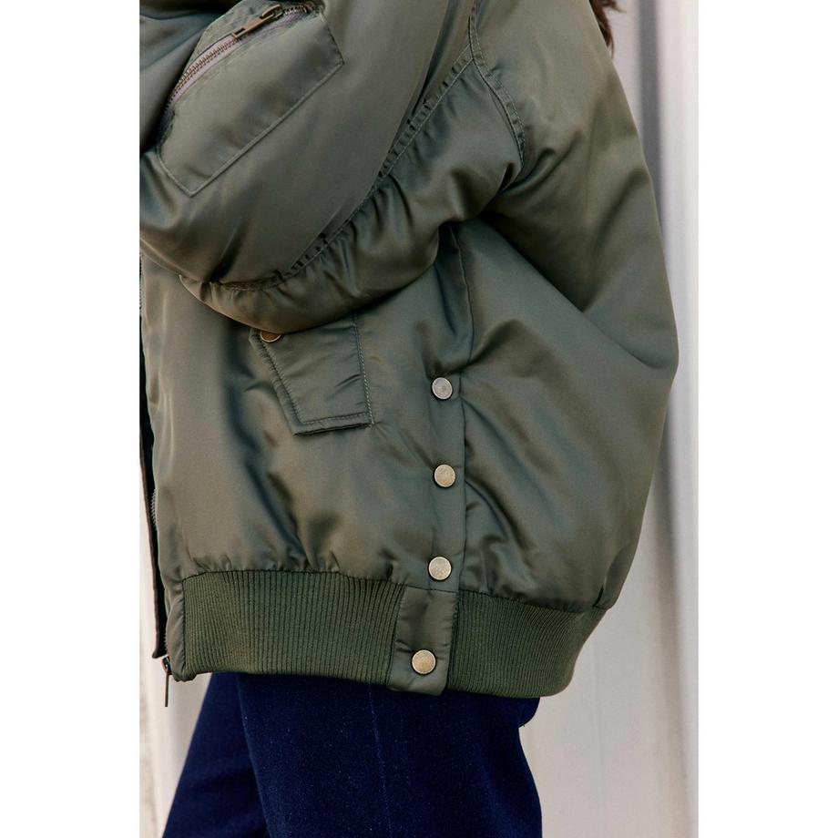 La Petite Etoile Bikerjacke mit Kunstfellkragen  