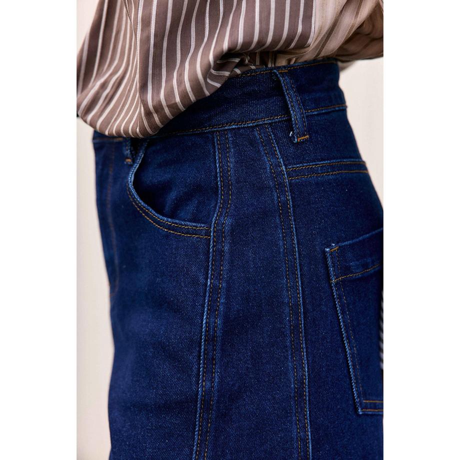 La Petite Etoile Jeans vita alta gamba larga  
