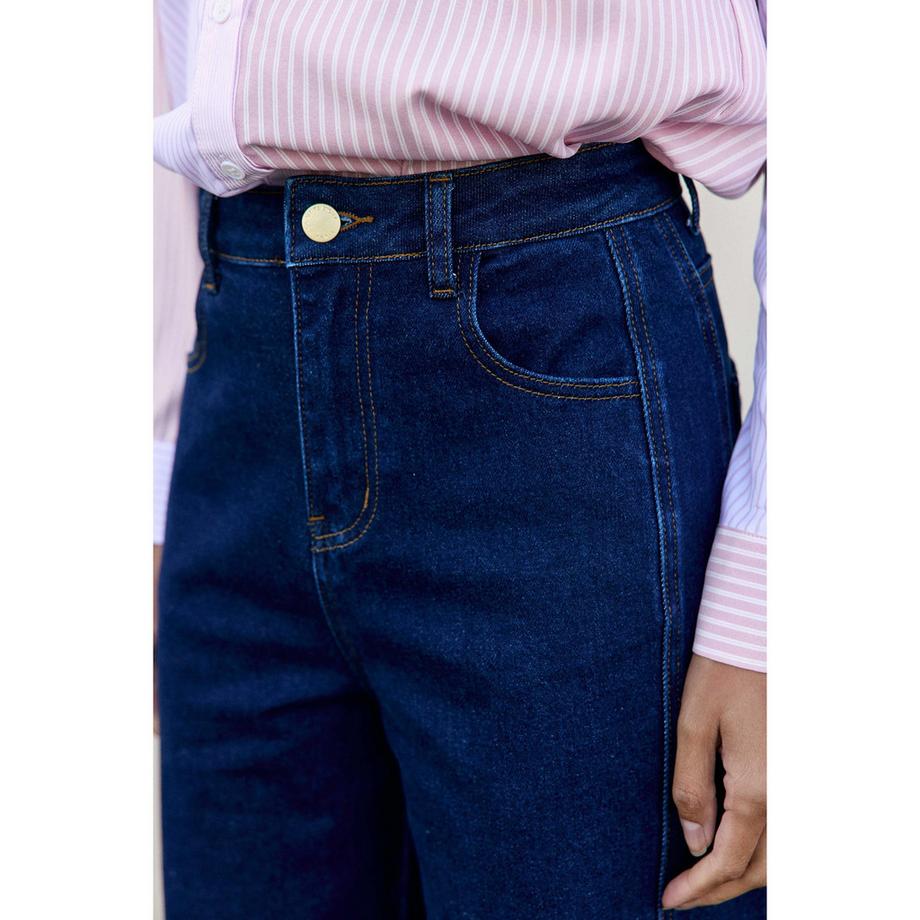 La Petite Etoile Jeans vita alta gamba larga  