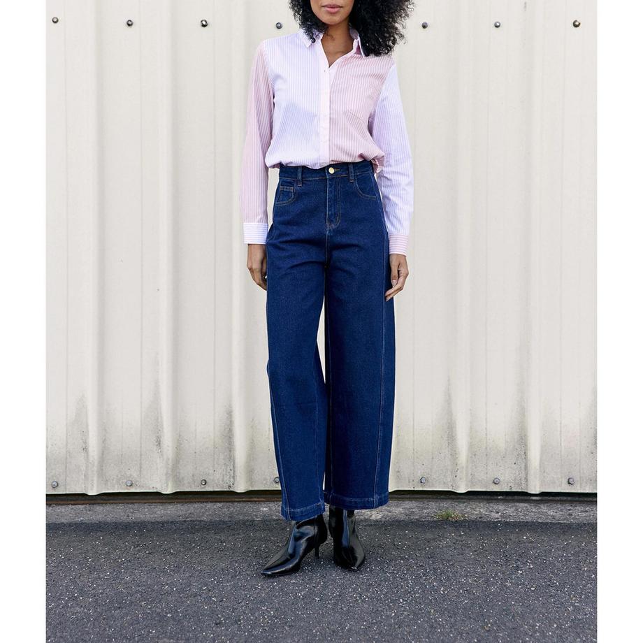 La Petite Etoile Jeans vita alta gamba larga  