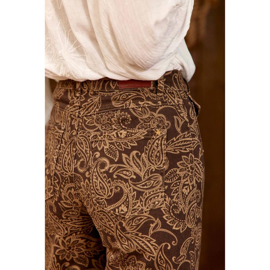 La Petite Etoile Hochtaillierte Flared Jeans  