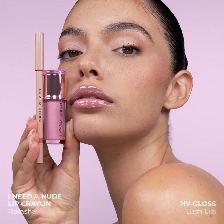 NATASHA DENONA  HY-GLOSS Lip Set - Baume gloss teinté HY-BRID & crayon à lèvres longue tenue 