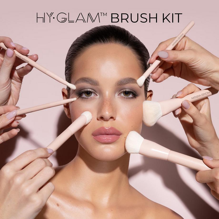 NATASHA DENONA  HY-GLAM Brush Kit - Kit professionnel de 6 pinceaux pour le visage et les yeux 