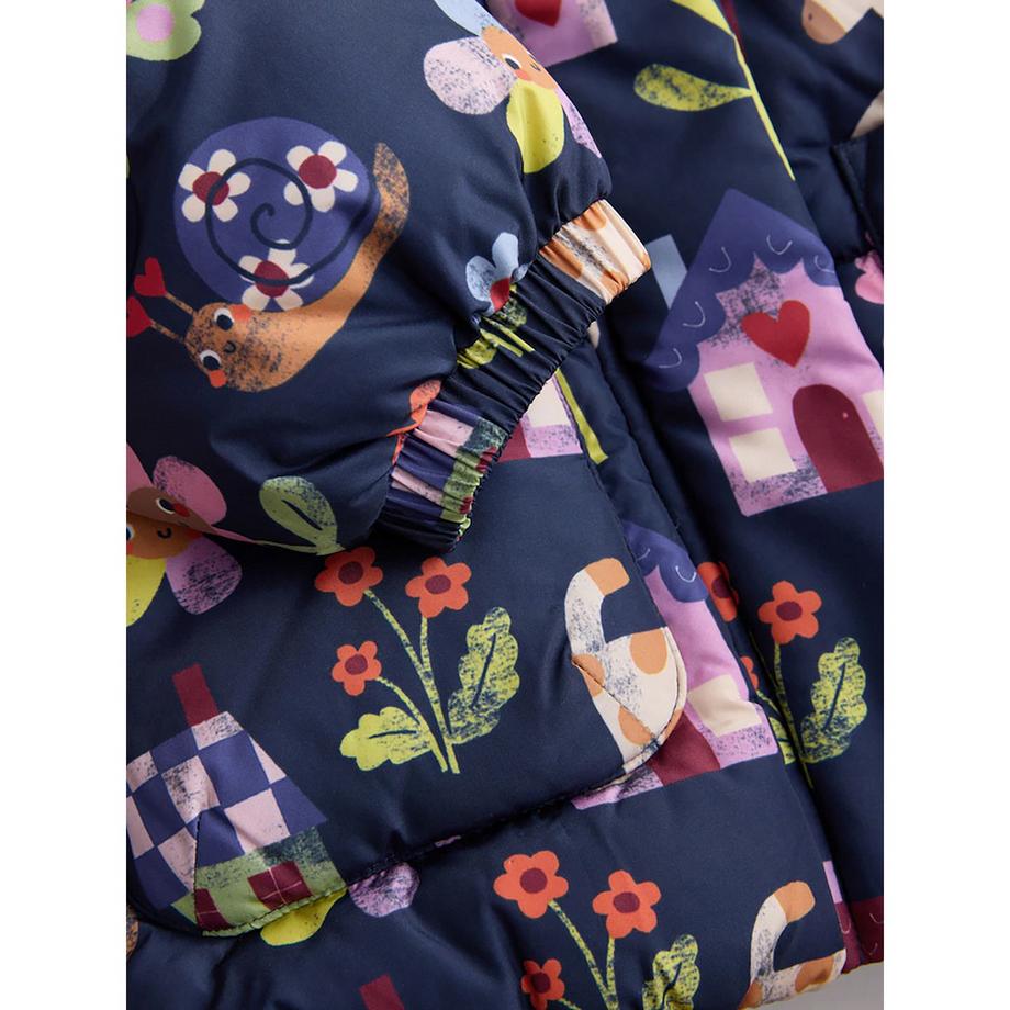 Next Bedruckte Kapuzen-Pufferjacke  