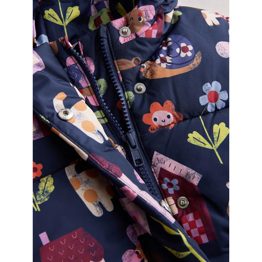 Next Bedruckte Kapuzen-Pufferjacke  