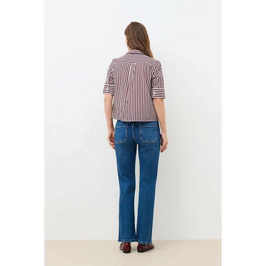 Caroll Camicia a righe con bottoni e maniche arrotolabili  