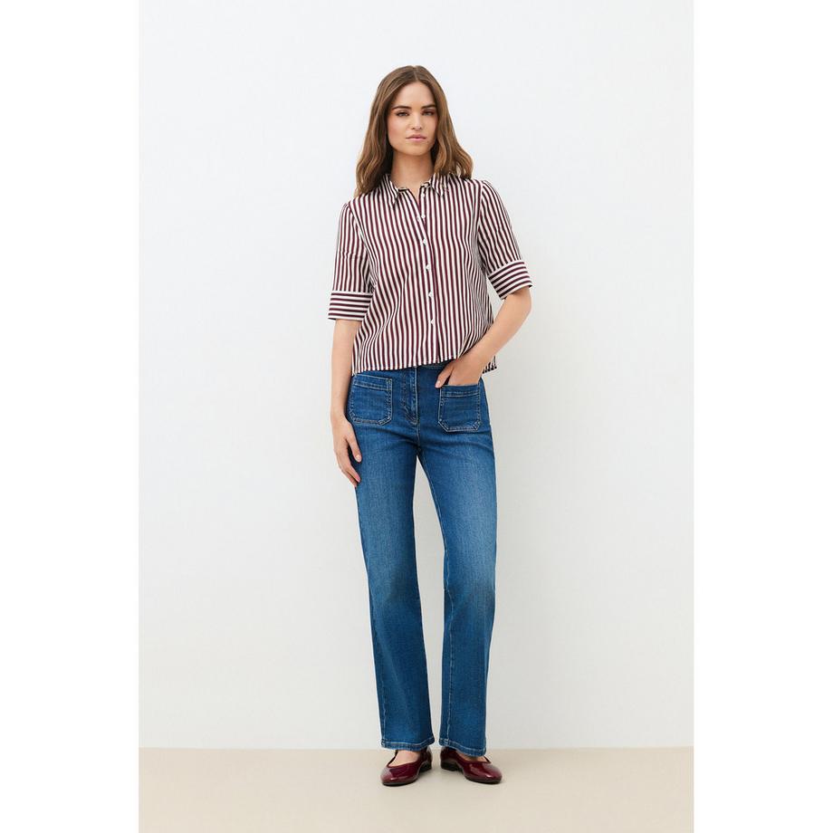 Caroll Camicia a righe con bottoni e maniche arrotolabili  
