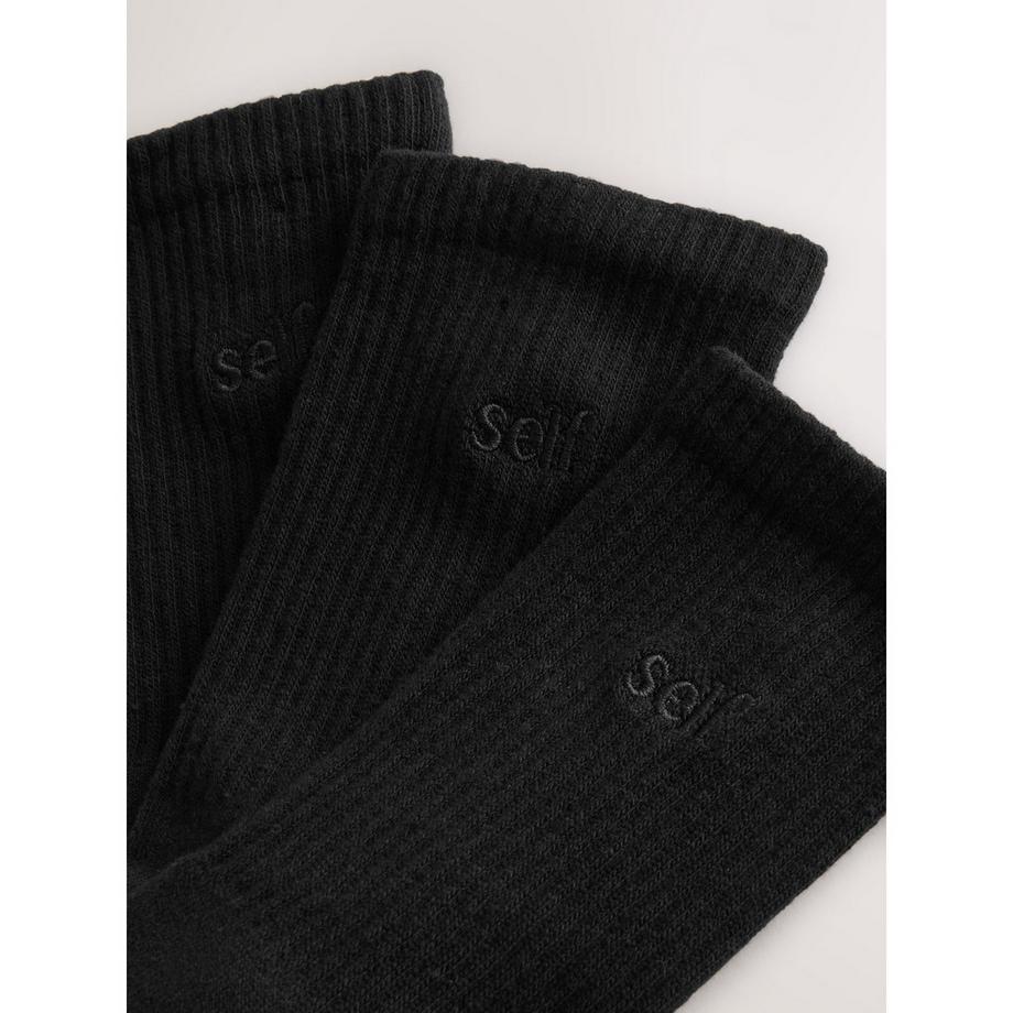 Self. 3PK CS BLK Sportsocken  