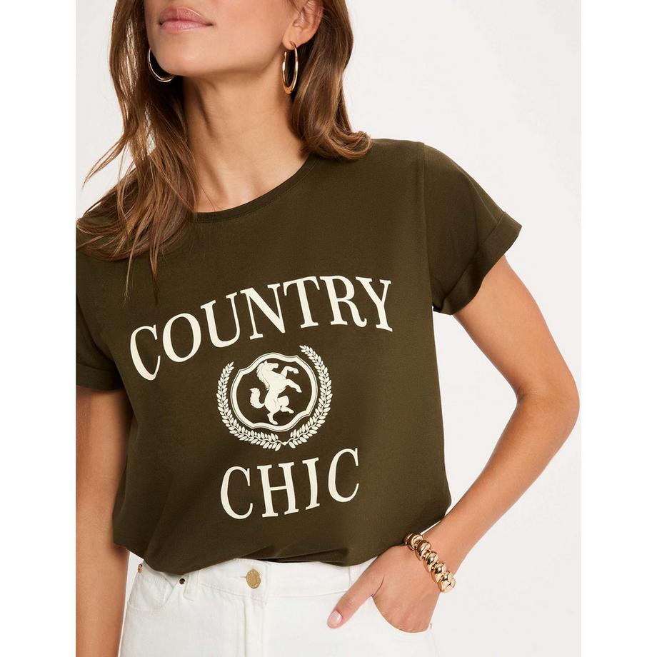 MORGAN Country Chic Grafikdruck T-Shirt  