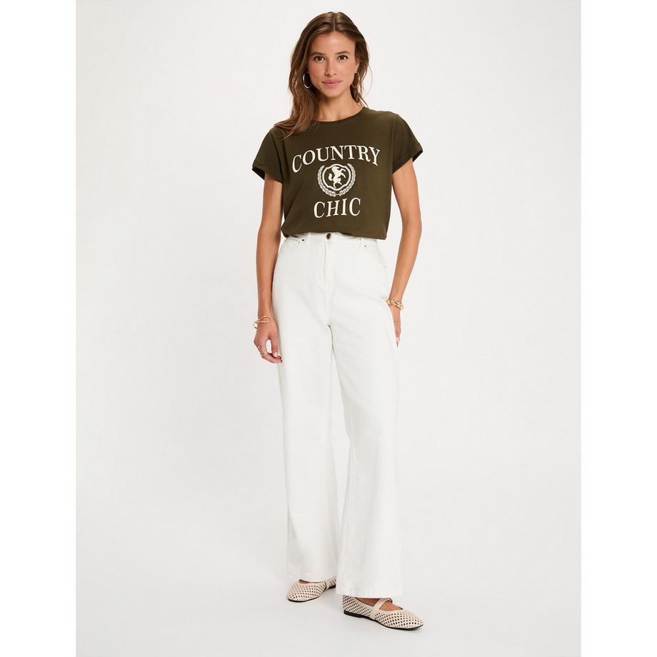 MORGAN Country Chic Grafikdruck T-Shirt  