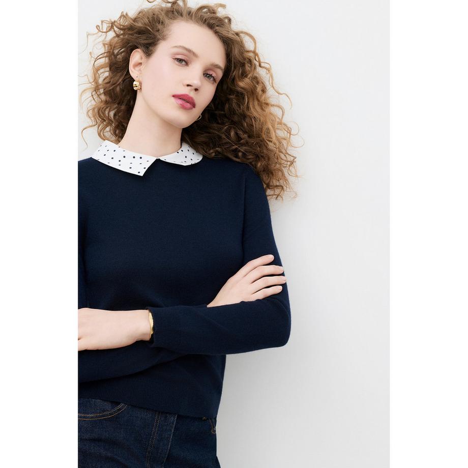 Caroll Pullover con collo contrastante  