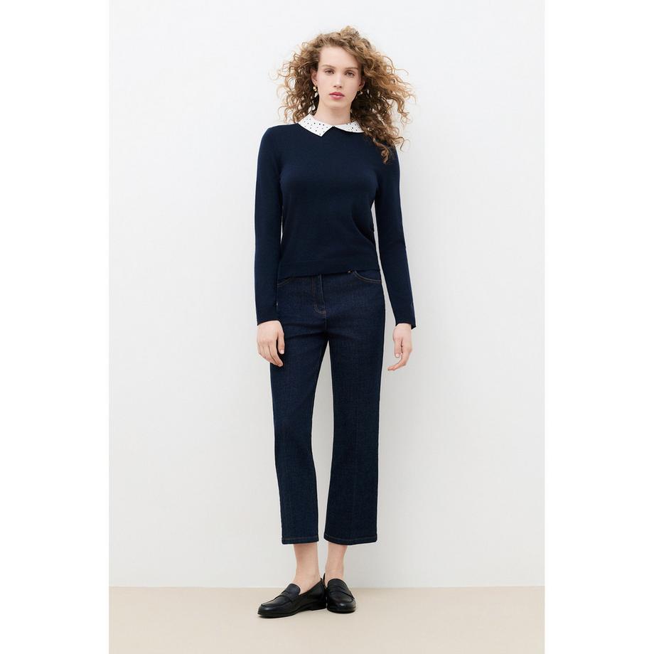 Caroll Pullover con collo contrastante  