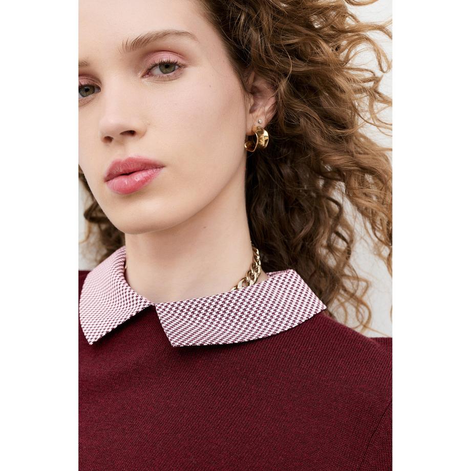 Caroll Pullover con collo contrastante  