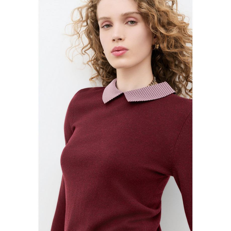 Caroll Pullover con collo contrastante  