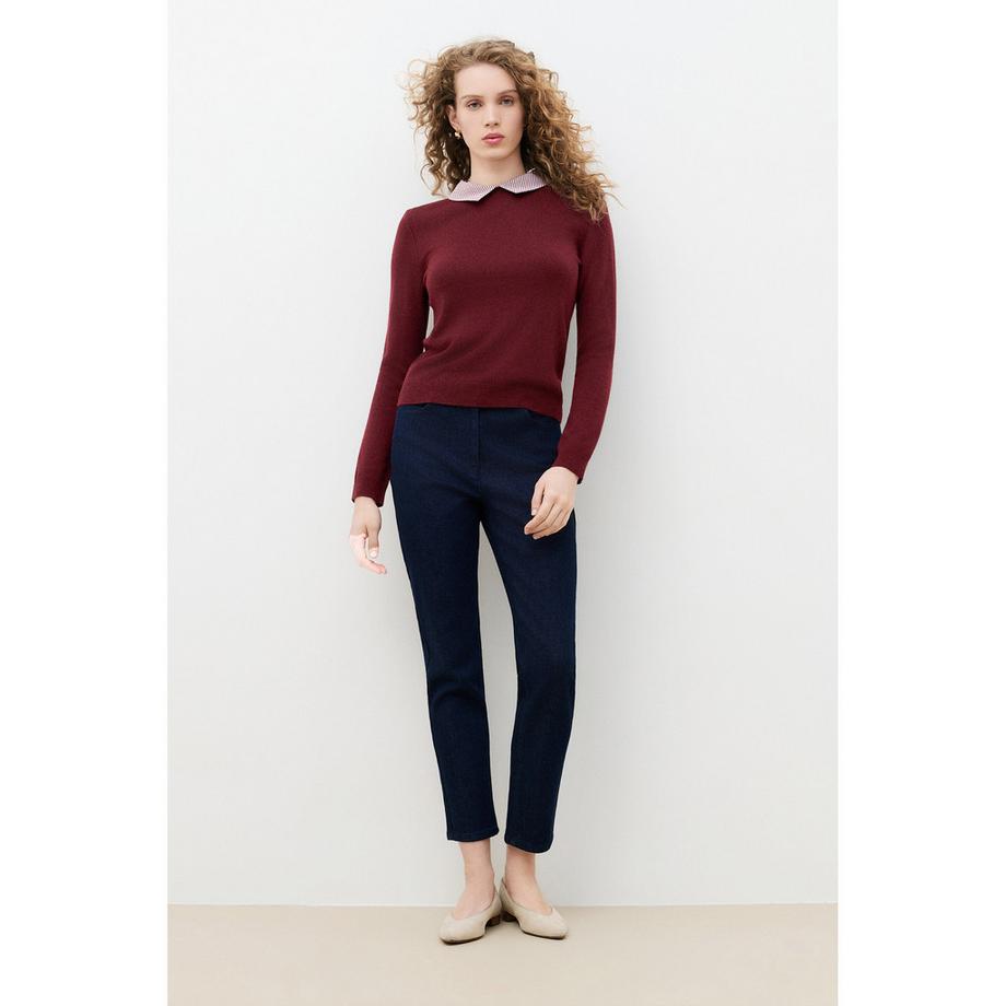 Caroll Pullover con collo contrastante  
