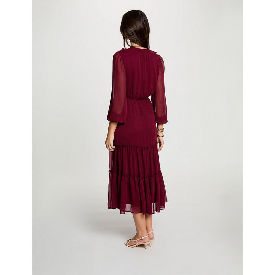 MORGAN Midi Kleid mit Rüschen Detail  