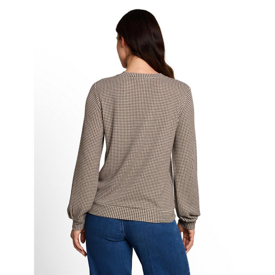 TOM TAILOR T-shirt a maniche lunghe con stampa a pois  