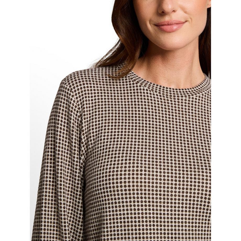 TOM TAILOR T-shirt a maniche lunghe con stampa a pois  