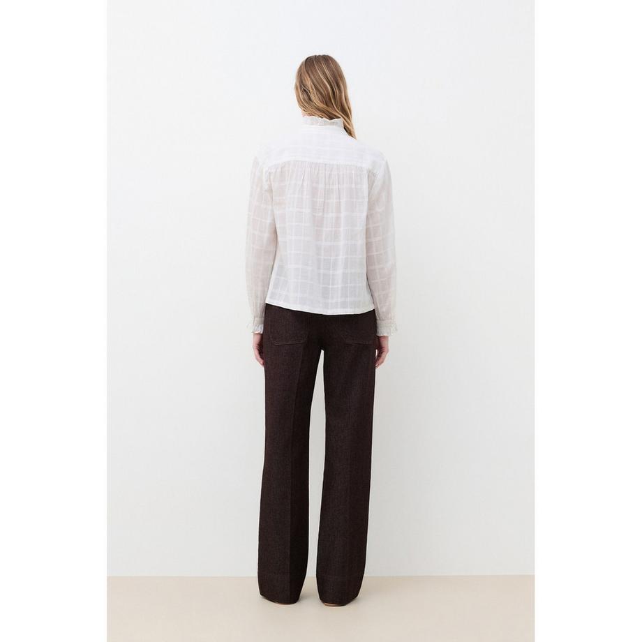 Caroll Camicia a maniche lunghe colletto arricciato  