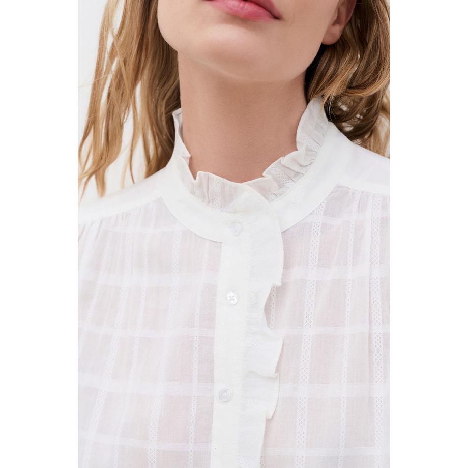 Caroll Camicia a maniche lunghe colletto arricciato  