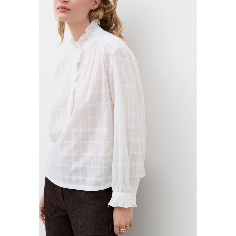 Caroll Camicia a maniche lunghe colletto arricciato  