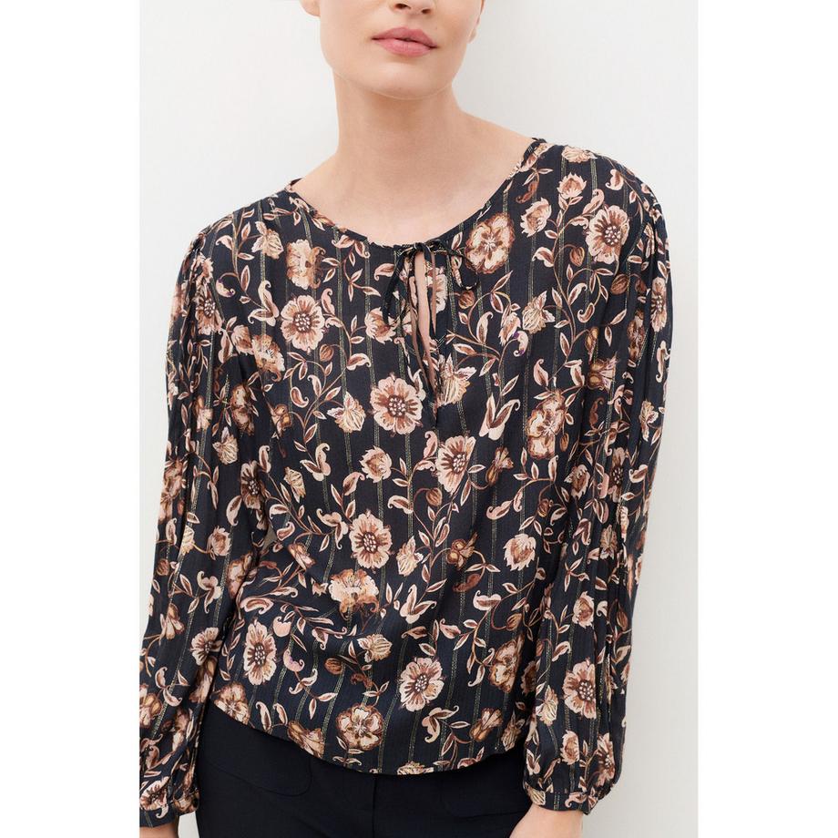 Caroll Camicia con stampa floreale e collo con fiocco  