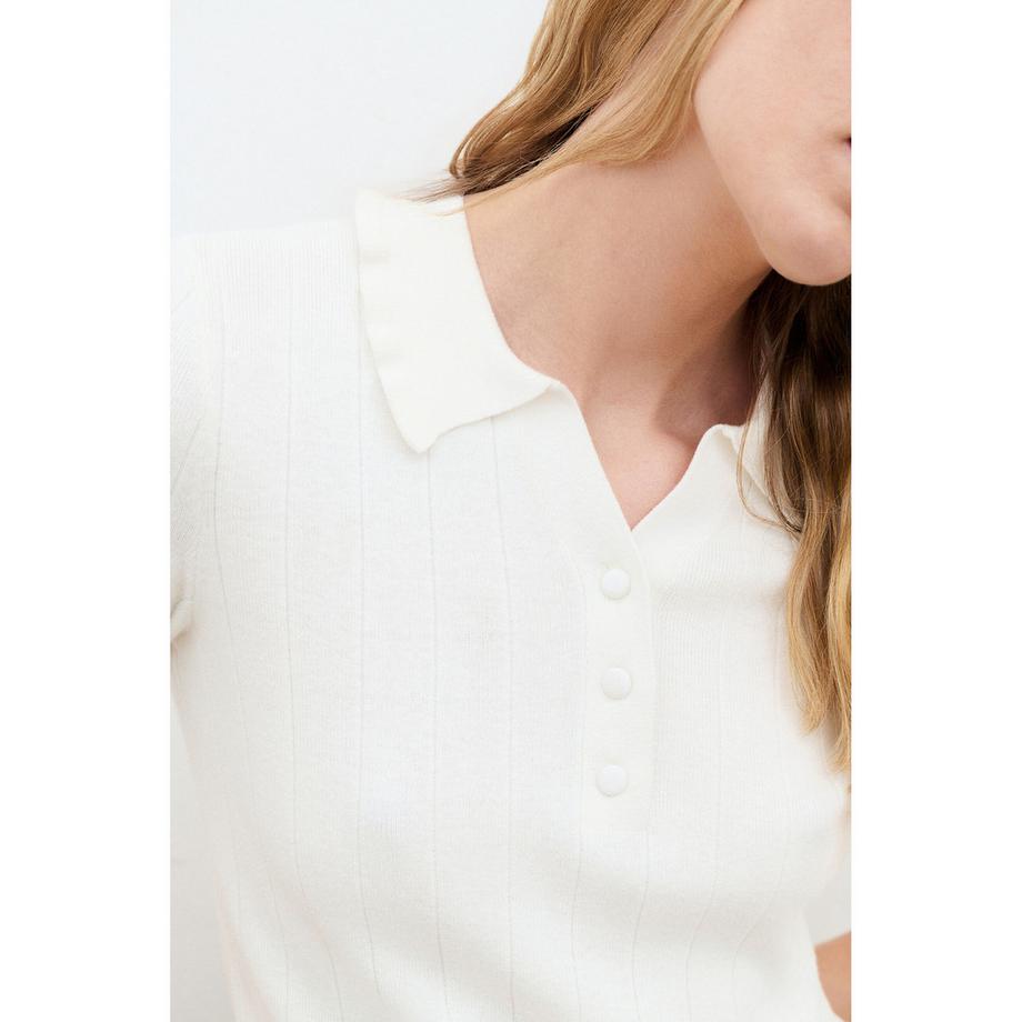Caroll Pullover Col Polo Manches Courtes  