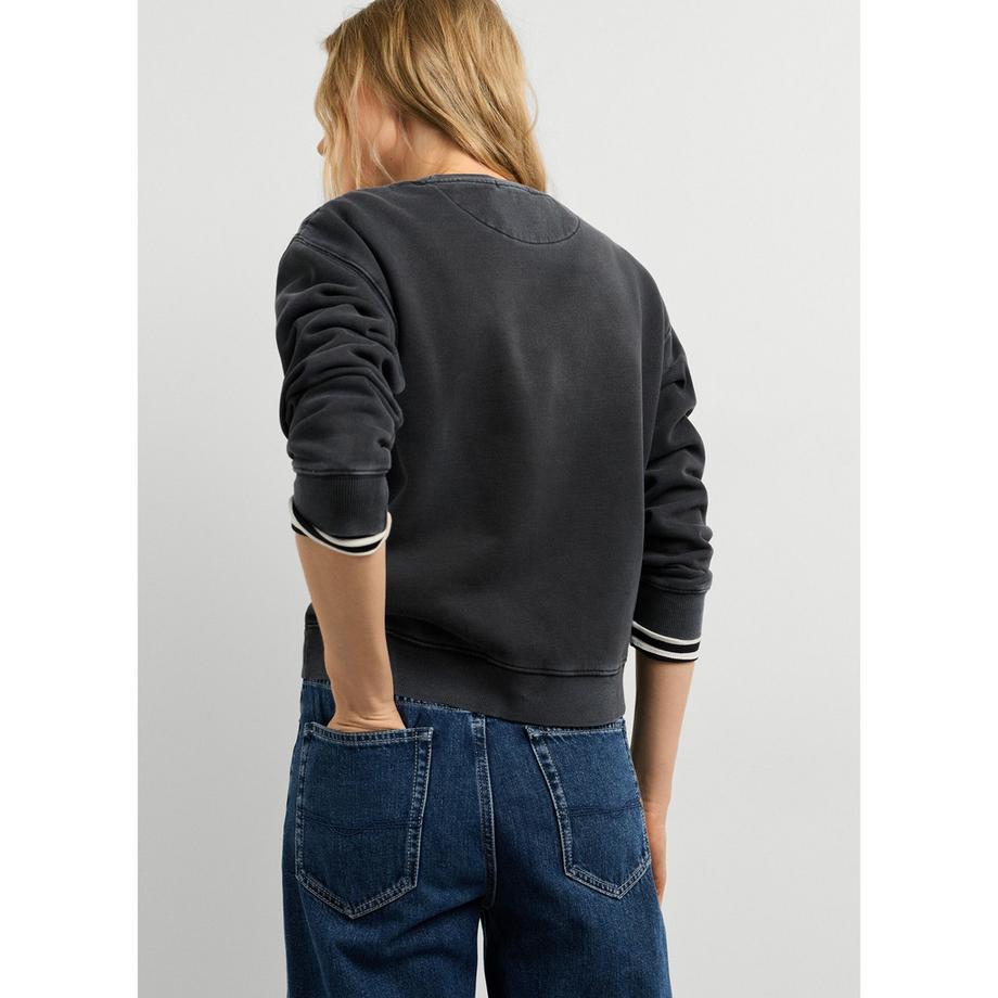 Pepe Jeans London Felpa con polsini a righe  