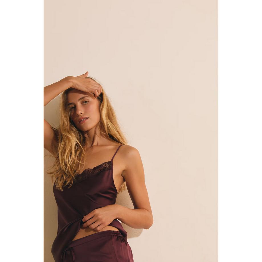 Etam Spitzensaum Caraco Top  
